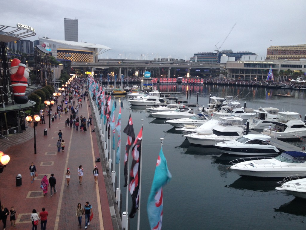 Christmas Eve in Darling Harbour Sydney Australia