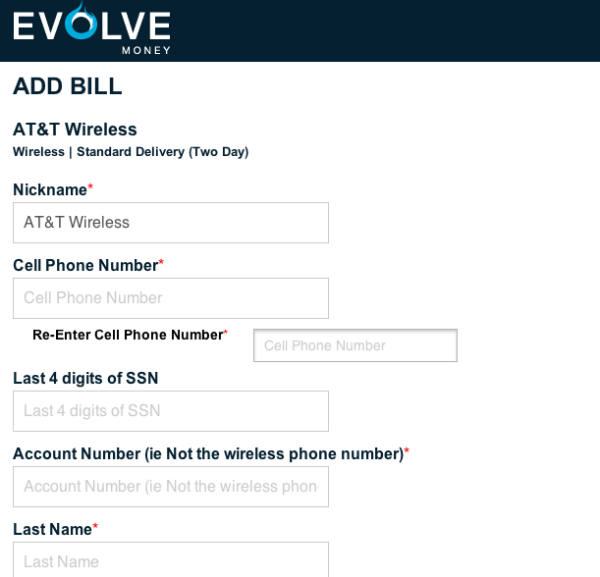 Evolve Money Bill Pay