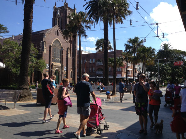 Church near Manly Beach - a rare sight