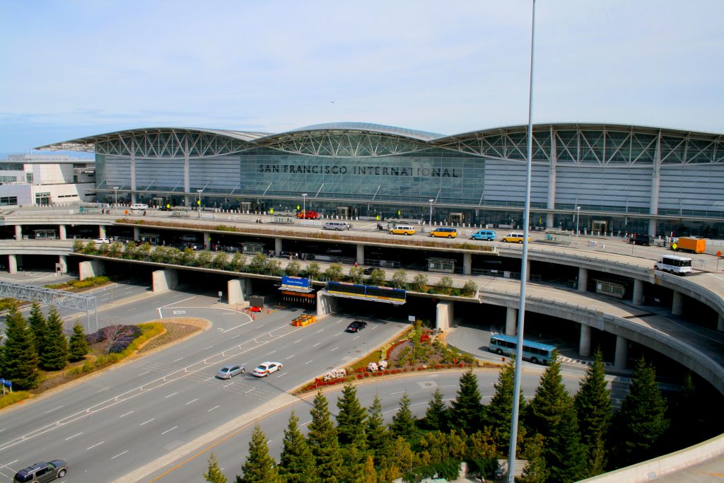 Lyft pickup at San Francisco International Airport