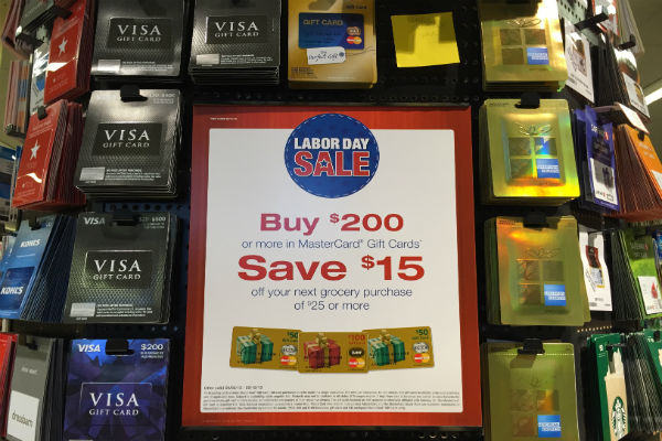 Visa gift cards at Safeway on Sale