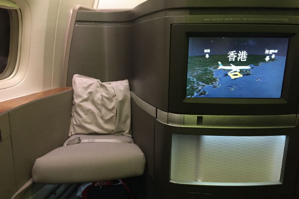 Cathay Pacific first class seat