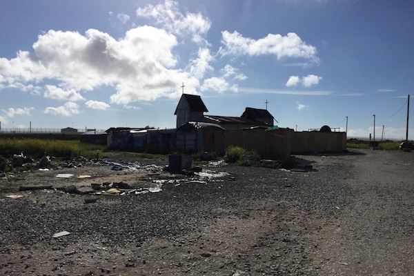 Eritrean Church in the Calais Jungle Refugee Camp