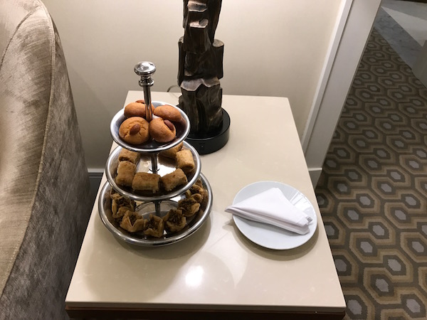 Conrad Makkah Suite Baklava Tray Hotel Review