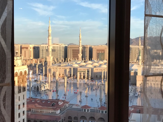 Prophet's Mosque View from Pullman Madina restaurant