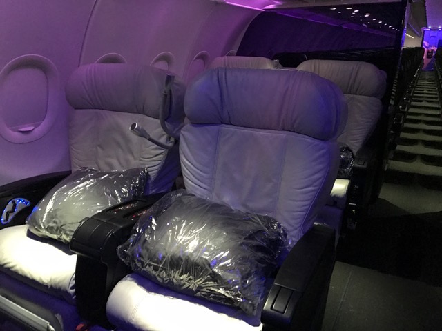 Virgin America First Class Cabin San Francisco to New York