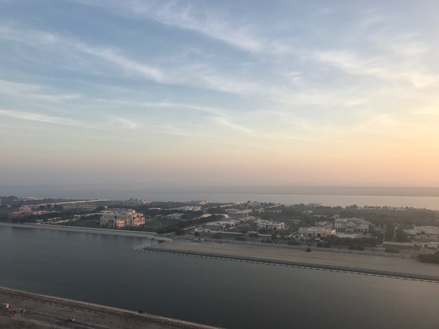 View from the patio of 18 Degrees at Hyatt Abu Dhabi