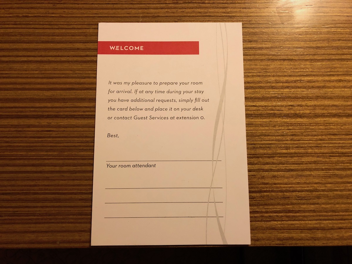 Grand Hyatt Istanbul housekeeping attendant card