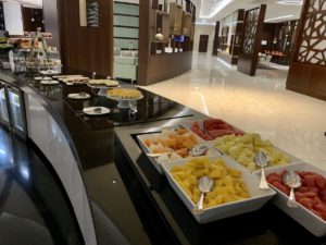 Etihad lounge Abu Dhabi fruit spread